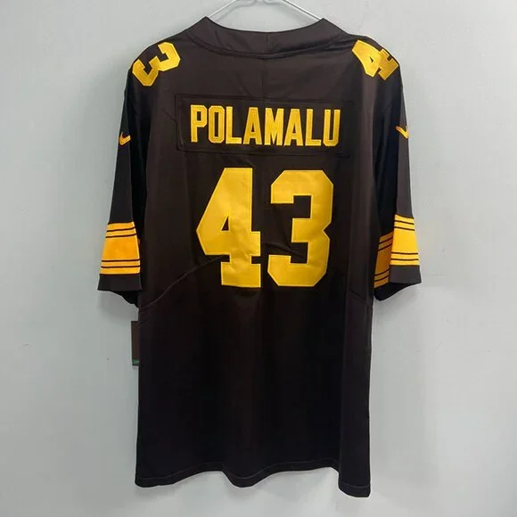 NFL Pittsburgh Steelers Troy Polamalu #43 Jersey Black